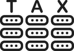 icône de la ligne pour la taxe vecteur