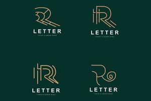 logo de lettre r, symbole de l'alphabet vectoriel, conception de logos de marque avec lettre initiale vecteur