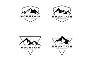 création de logo de montagne, lieu de vecteur pour randonneur amoureux de la nature