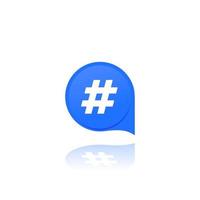 hashtag, icône de vecteur