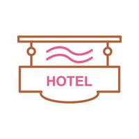 icône de vecteur de signe d'hôtel