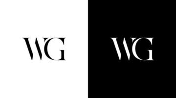 lettre wg initiale logo mode vêtements affaires monogramme icône conception vecteur