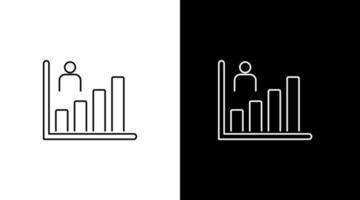 gens croissance le progrès statistique infographie Les données une analyse contour icône conception graphique bar vecteur