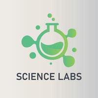 une vert logo pour science laboratoires avec une vert gobelet. vecteur