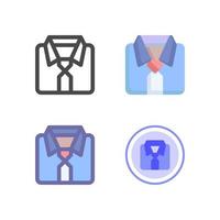 pack d'icônes de chemise isolé sur fond blanc. pour la conception de votre site Web, logo, application, interface utilisateur. illustration graphique vectorielle et trait modifiable. eps 10.