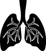 Facile Humain poumons médical icône vecteur