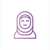 hijab icône avec isolé vektor et transparent Contexte vecteur