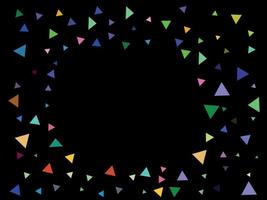 Cadre de coloré Triangles sur une noir Contexte vecteur