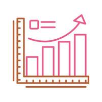 icône de vecteur de courbe de croissance