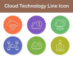 nuage La technologie vecteur icône ensemble