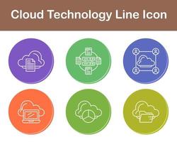 nuage La technologie vecteur icône ensemble