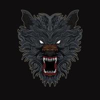 Loup conception tête emblème de agressif en colère illustration votre marchandise ou affaires vecteur