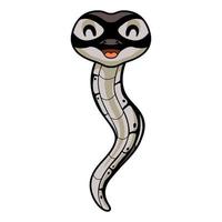 mignonne content python serpent dessin animé vecteur