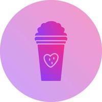 icône de vecteur de milkshake aux fraises unique