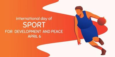 illustration vectorielle de la journée internationale du sport pour le développement et la paix. adapté à l'affiche, aux bannières, à la campagne et à la carte de voeux. vecteur