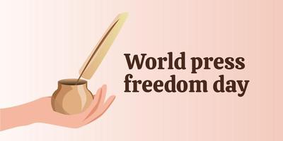 monde presse liberté journée concept vecteur illustration. monde presse liberté journée ou monde presse journée à élever conscience de le importance de liberté de le presse.