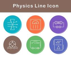 la physique vecteur icône ensemble