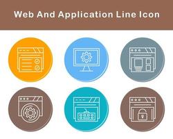 la toile et application vecteur icône ensemble