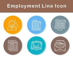 emploi vecteur icône ensemble