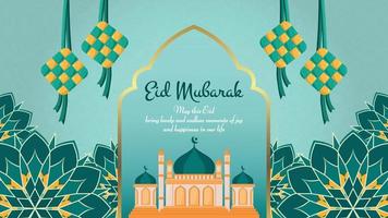 eid mubarak islamique Contexte modèle vecteur illustration