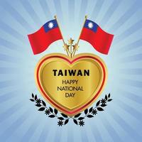 Taïwan nationale journée , nationale journée Gâteaux vecteur