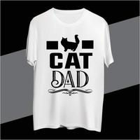 chat papa T-shirt conception vecteur