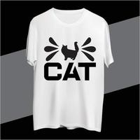 conception de t-shirt chat vecteur