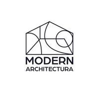 moderne architecture logo conception. abstrait maison avec géométrique formes logotype. architectural art logo modèle. vecteur