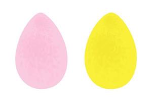 ensemble de 2 abstrait brillant Pâques des œufs dans branché pâle teintes dans aquarelle. content Pâques. vacances. icône vecteur