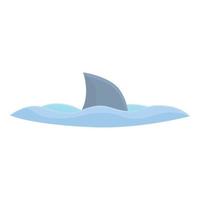 mer requin icône dessin animé vecteur. danger signe vecteur
