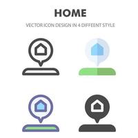icône de la maison. pour la conception de votre site Web, logo, application, interface utilisateur. illustration graphique vectorielle et trait modifiable. eps 10. vecteur
