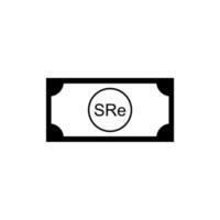 les Seychelles devise symbole, seychellois roupie icône, scr signe. vecteur illustration