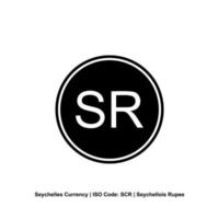 les Seychelles devise symbole, seychellois roupie icône, scr signe. vecteur illustration