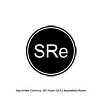 les Seychelles devise symbole, seychellois roupie icône, scr signe. vecteur illustration