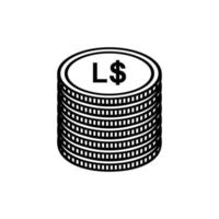 Libéria devise symbole, libérien dollar icône, lrd signe. vecteur illustration