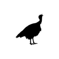 dinde silhouette pour art illustration, pictogramme ou graphique conception élément. le dinde est une grand oiseau dans le genre méléagris. vecteur illustration