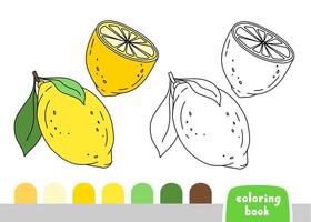 coloration livre pour des gamins citron page pour livres les magazines coloration vecteur illustration