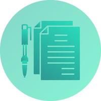 documents uniques et icône de vecteur de stylo