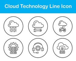 nuage La technologie vecteur icône ensemble