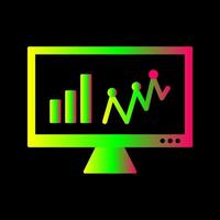 icône de vecteur de statistiques en ligne