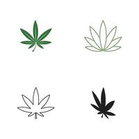 vecteur de logo et symbole de cannabis