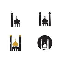 image vectorielle de mosquée logo et symbole vecteur