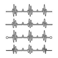 vecteur de logo et symbole de battement de coeur