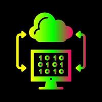 icône de vecteur de codage en nuage