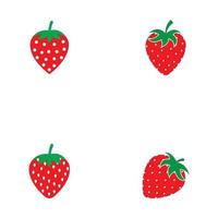 vecteur de logo et symbole de fraise