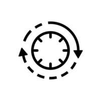 réel temps Les données contour vecteur icône. analytique illustration signe. La technologie symbole.