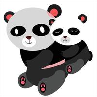 vecteur coloration page le mignonne dessin animé Panda pour des gamins vecteur illustration avec dessin animé.