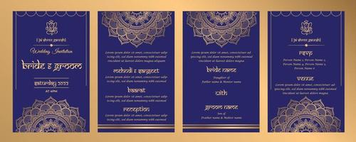 Indien mariage invitation carte modèle prêt à impression vecteur