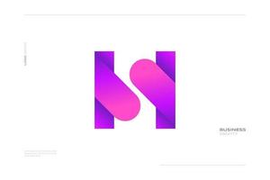 initiale s et h logo conception avec négatif espace concept et coloré pente style. hs ou sh lettre logo vecteur