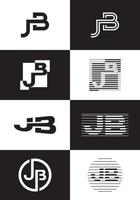 lettre jb Créatif logo collection vecteur